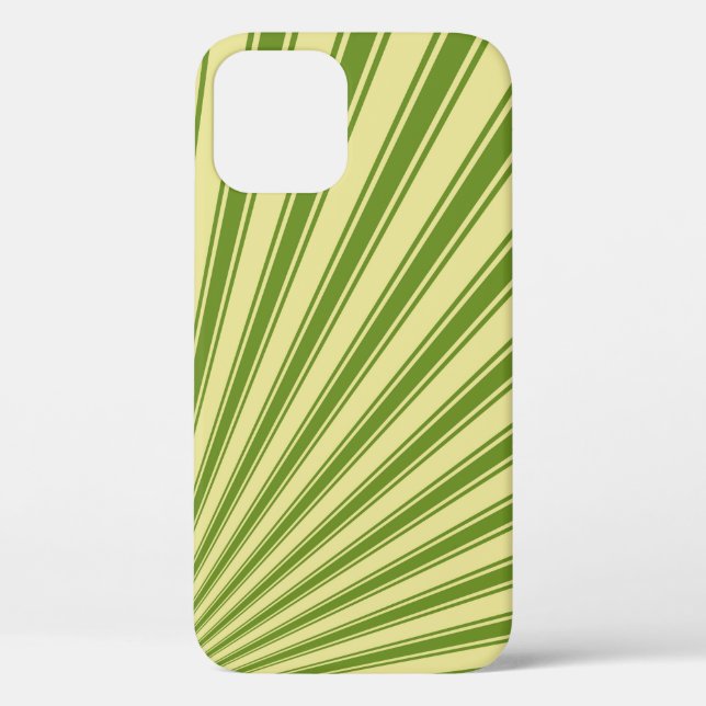 Funda De Case-Mate Para iPhone Fondo Retro Green Funky Sun Rings (Reverso )