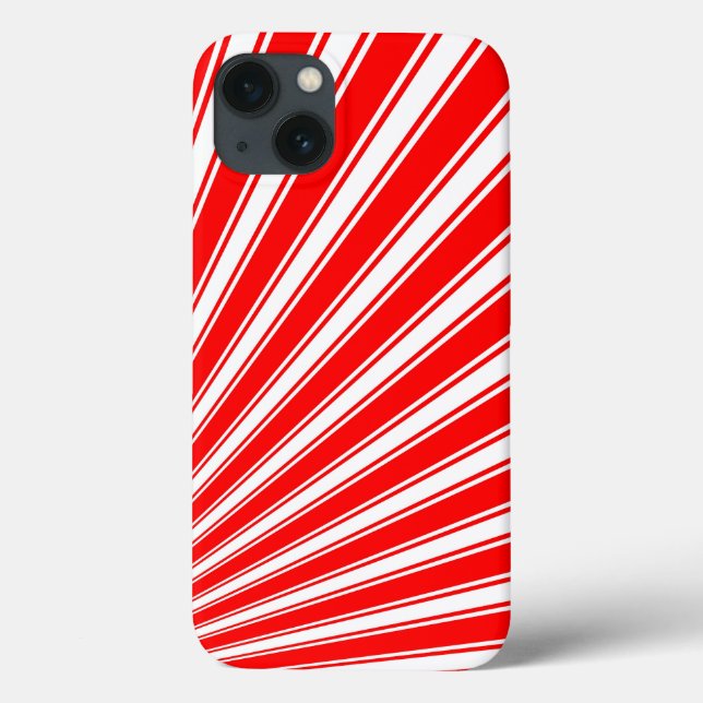 Funda De Case-Mate Para iPhone Fondo Retro Red Funky Sun Rings (Reverso)