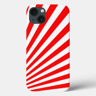 Funda Para iPhone 13 Fondo Retro Red Sun Rings