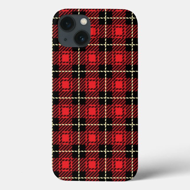 Funda De Case-Mate Para iPhone Fondo rojo plagado (Reverso)