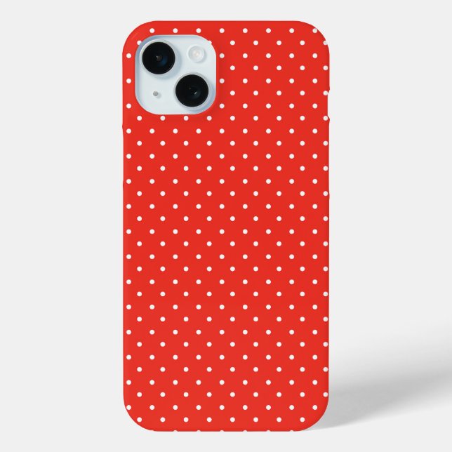 Funda De Case-Mate Para iPhone Fondo rojo sin costuras patrón de lunares (Reverso )