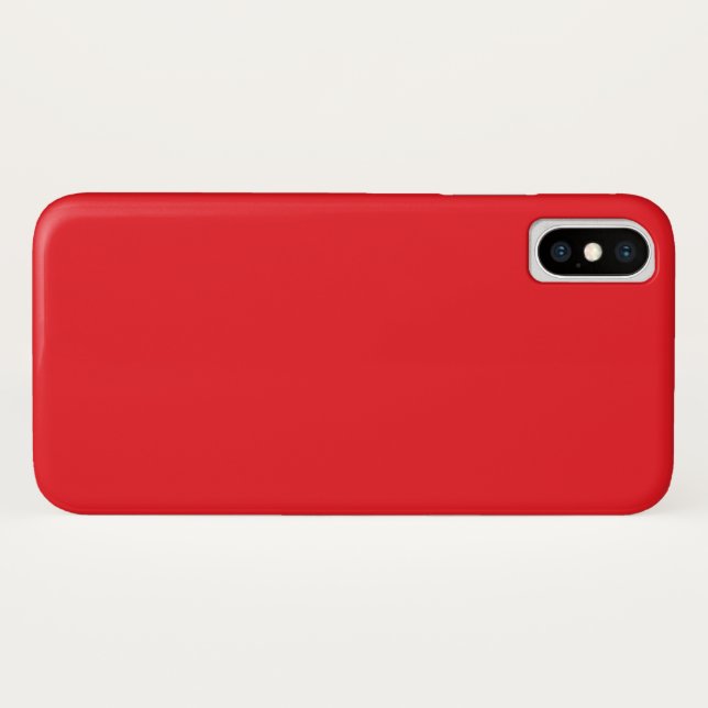 Funda De Case-Mate Para iPhone Fondo Rojo Sólido (Reverso (horizontal))