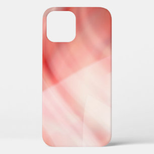 Funda Para iPhone 12 fondo rojo y rosa abstracto con anillos blancos