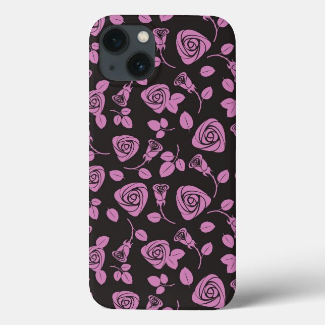 Funda De Case-Mate Para iPhone Fondo Rosa floral (Reverso)