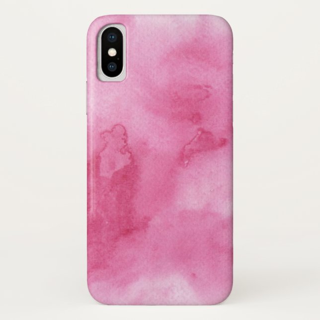 Funda De Case-Mate Para iPhone fondo rosado de la acuarela para su (Reverso)