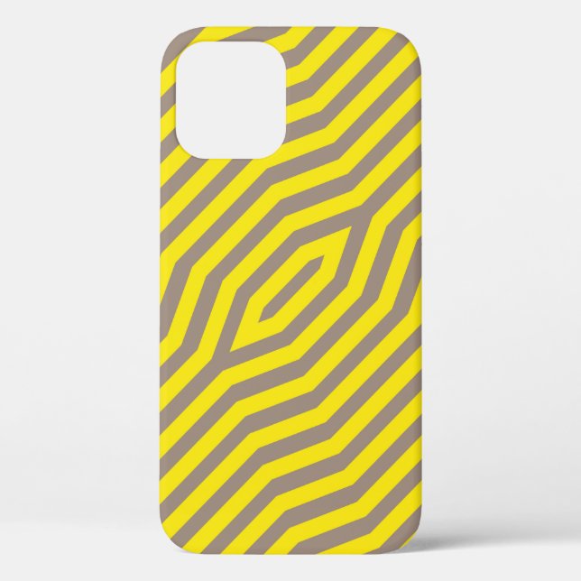 Funda De Case-Mate Para iPhone Fondo simétrico de rayas diagonales 14 (Reverso )