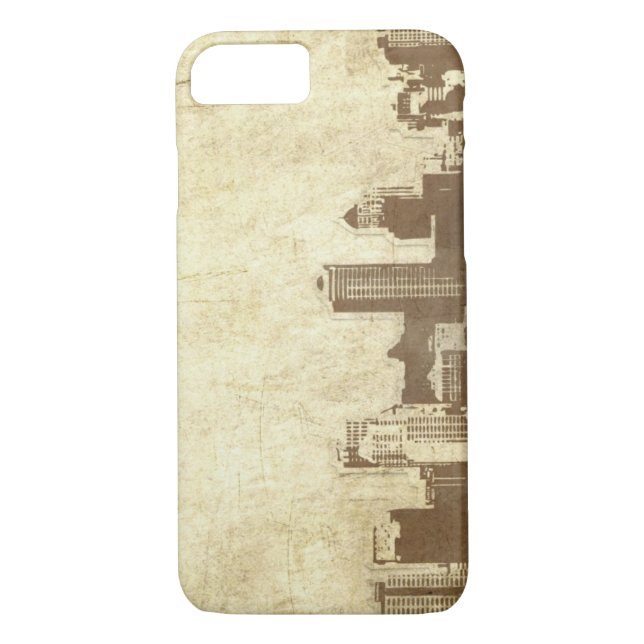 Funda De Case-Mate Para iPhone Fondo sucio de la ciudad (Reverso)