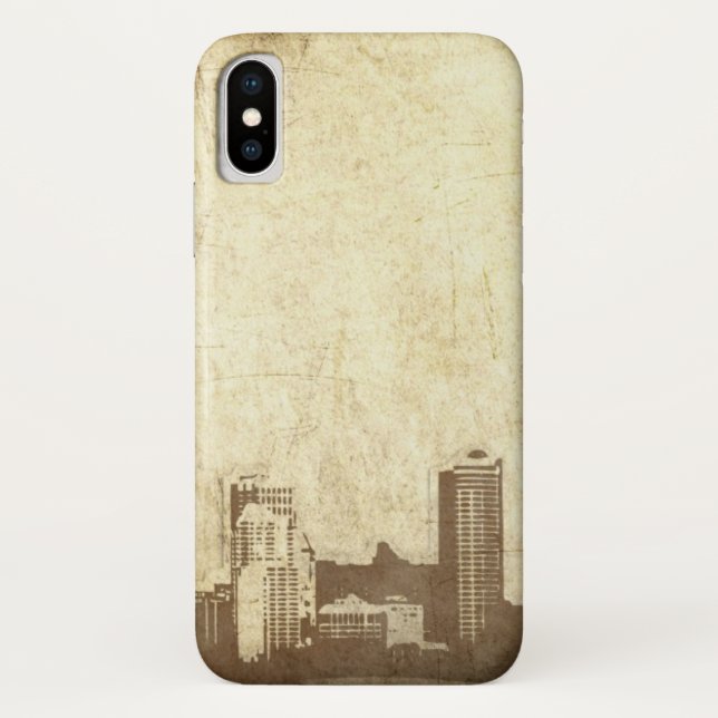Funda De Case-Mate Para iPhone Fondo sucio de la ciudad (Reverso)