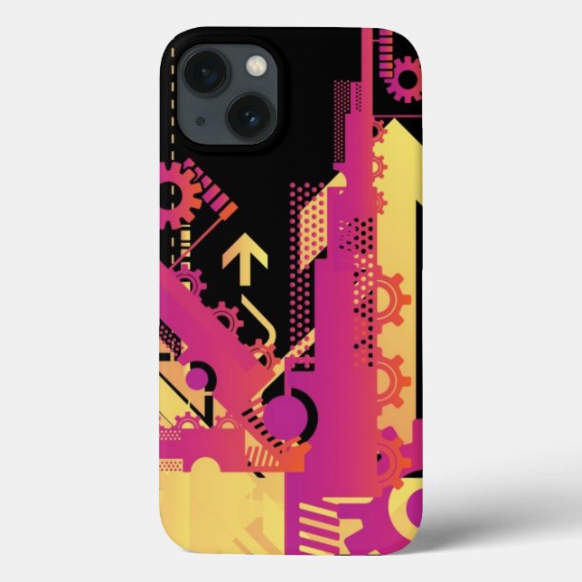 Funda De Case-Mate Para iPhone Fondo técnico de medio tono 7 (Reverso)