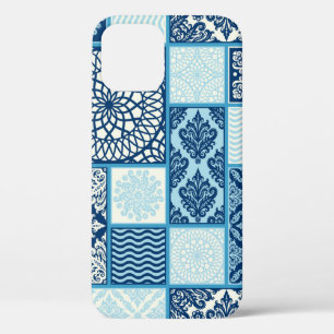 Funda Para iPhone 12 fondo transparente, mosaicos de mosaico. 