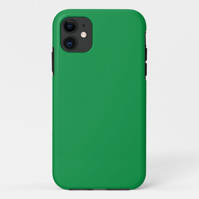 Funda De Case-Mate Para iPhone Fondo verde con borde blanco para el arte moderno (Reverso)