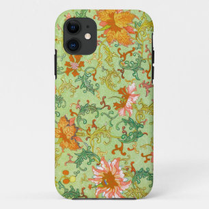 Funda Para iPhone 11 Fondo verde del patrón floral Owen Jones