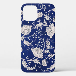 Funda Para iPhone 12 fondo vintage. Hermoso patrón de redondeo floral