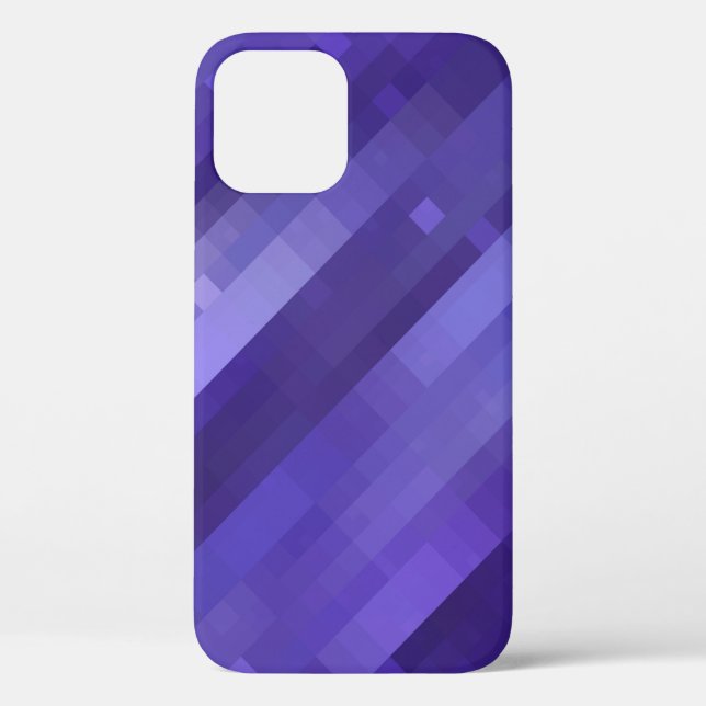 Funda De Case-Mate Para iPhone Fondo violeta de mosaico abstracto brillante con g (Reverso )