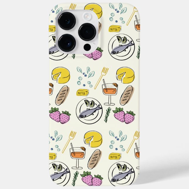 Funda De Case-Mate Para iPhone Foodie Minimalista (Reverso)