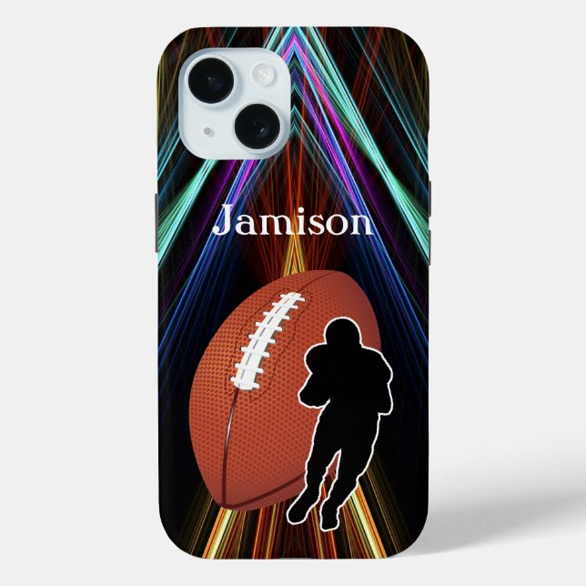 Funda De Case-Mate Para iPhone Football Sport player and ball Personalize (Reverso )