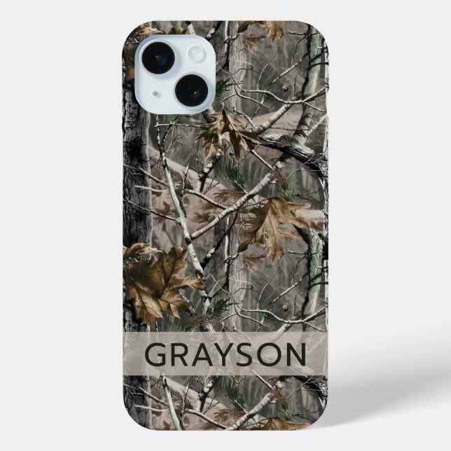 Funda De Case-Mate Para iPhone Forest Branches Camouflage Personalized (Reverso )