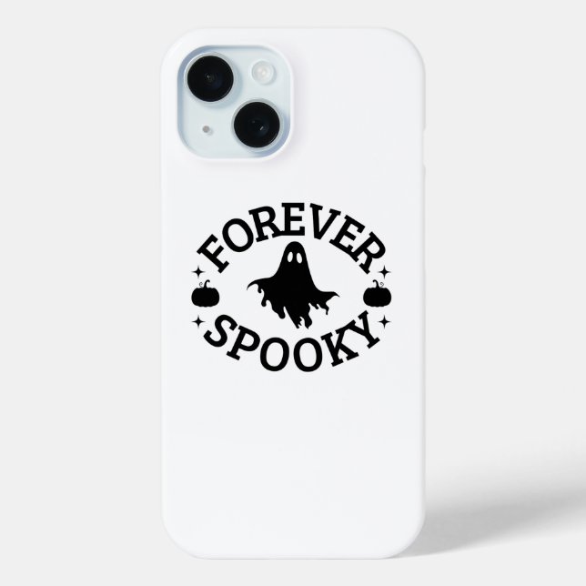 Funda De Case-Mate Para iPhone Forever Spooky Ghost & Pumpkin Phone Case (Reverso )