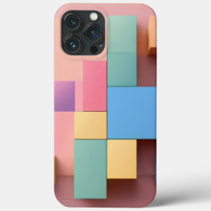 Funda Para iPhone 13 Pro Max forma cuadrada roja y marrón