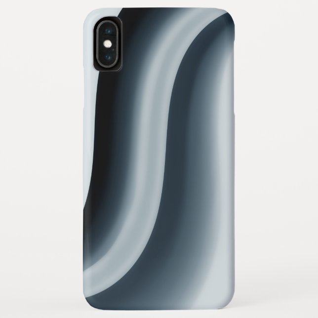 Funda De Case-Mate Para iPhone Forma de curvatura azul contemporánea (Reverso)