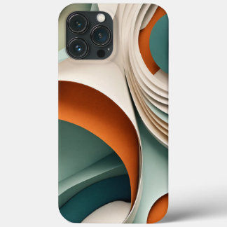 Funda Para iPhone 13 Pro Max forma redonda roja y marrón