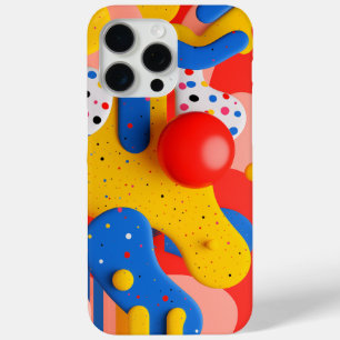 Funda Para iPhone 15 Pro Max Formas 3D suaves en colores primarios