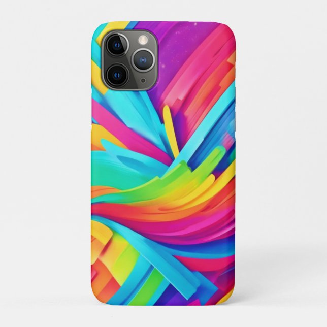 Funda De Case-Mate Para iPhone Formas abstractas vibrantes (Reverso)