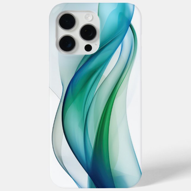 Funda De Case-Mate Para iPhone Formas azules y verdes transparentes (Reverso )