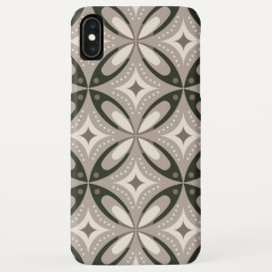 Funda Para iPhone XS Max Formas circulares retro beige y marrón