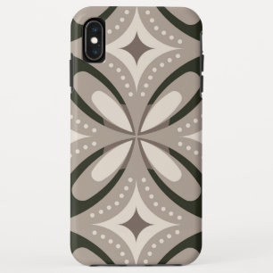 Funda Para iPhone XS Max Formas circulares retro beige y marrón
