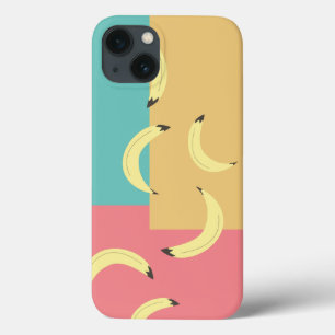 Funda Para iPhone 13 Formas coloreadas de plátanos retro