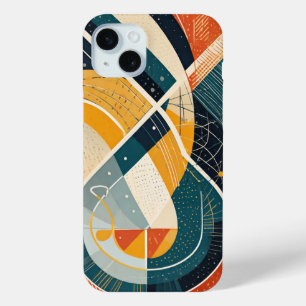 Funda Para iPhone 15 Mini Formas con puntos de color y rayas