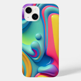 Funda Para iPhone 14 De Case-Mate Formas de fluidos arcoiris plásticos