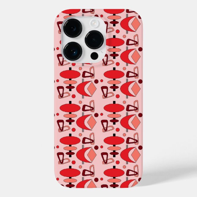 Funda De Case-Mate Para iPhone Formas de tótem de media luna retro (Reverso )