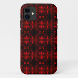 Funda Para iPhone 11 Formas en rojo flotando sobre fondo negro