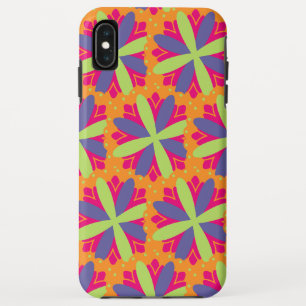 Funda Para iPhone XS Max Formas Florales Naranja Vibrante