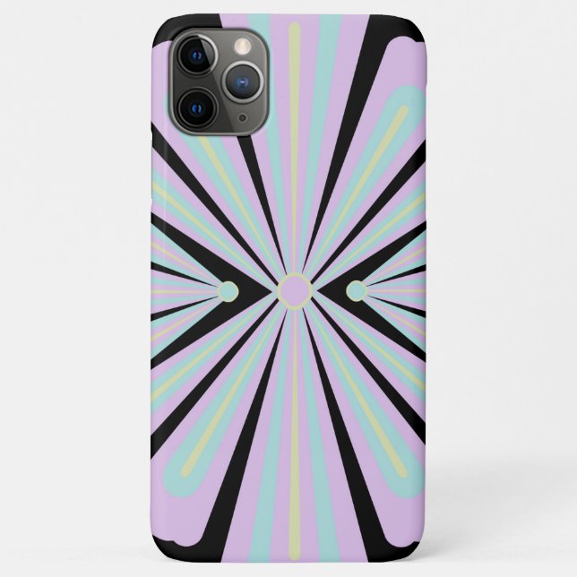 Funda De Case-Mate Para iPhone Formas florales pastel sobre fondo negro (Reverso)
