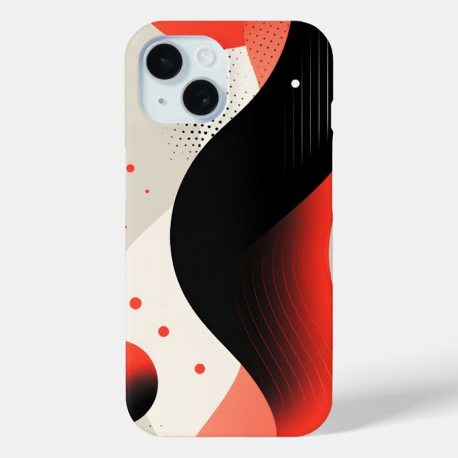 Funda De Case-Mate Para iPhone Formas fluidas con círculos (Reverso )