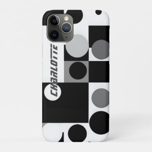 Funda Para iPhone 11 Pro formas geométricas grises y negras iPad Smart Cove