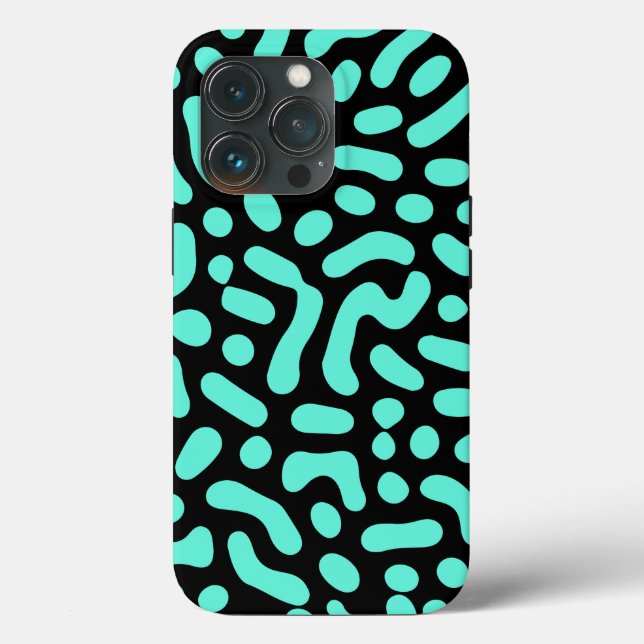 Funda De Case-Mate Para iPhone Formas geométricas monocromáticas verdes (Reverso )