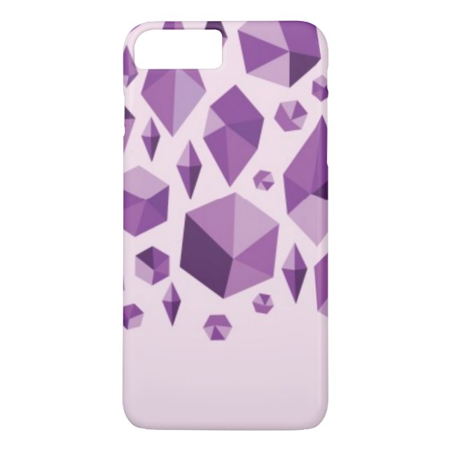 Funda De Case-Mate Para iPhone Formas geométricas púrpuras de la joya (Reverso)