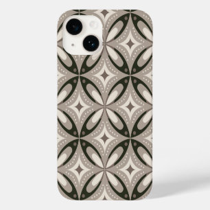 Funda Para iPhone 14 De Case-Mate Formas geométricas retro beige y marrón