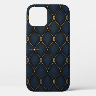Funda Para iPhone 12 formas lujosas de fondo doradas