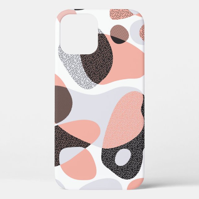 Funda De Case-Mate Para iPhone Formas Naturales: Textura Geométrica Sin Marea. (Reverso )