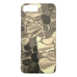 Funda Para iPhone 8 Plus/7 Plus Formas redondeadas en color bronce o beige, brilla