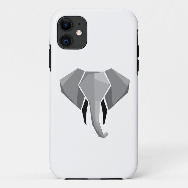Funda De Case-Mate Para iPhone Formas simples Geometría Cabeza elefante (Reverso)