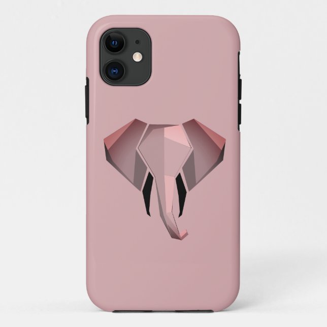 Funda De Case-Mate Para iPhone Formas simples Geometría Cabeza elefante (Reverso)