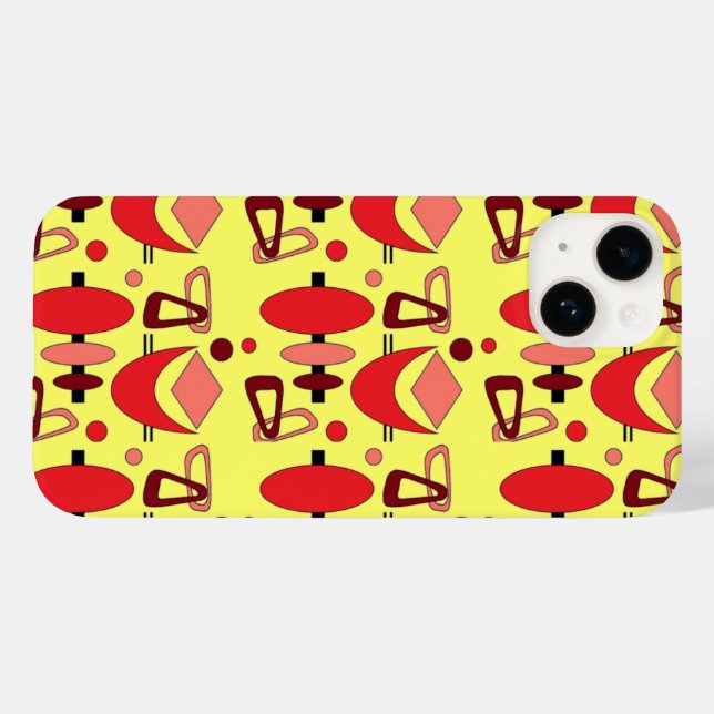 Funda De Case-Mate Para iPhone Formas Totémicas de Media Luna Retro (Reverso  (Horizontal))