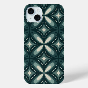 Funda Para iPhone 15 Mini formas verdes retro