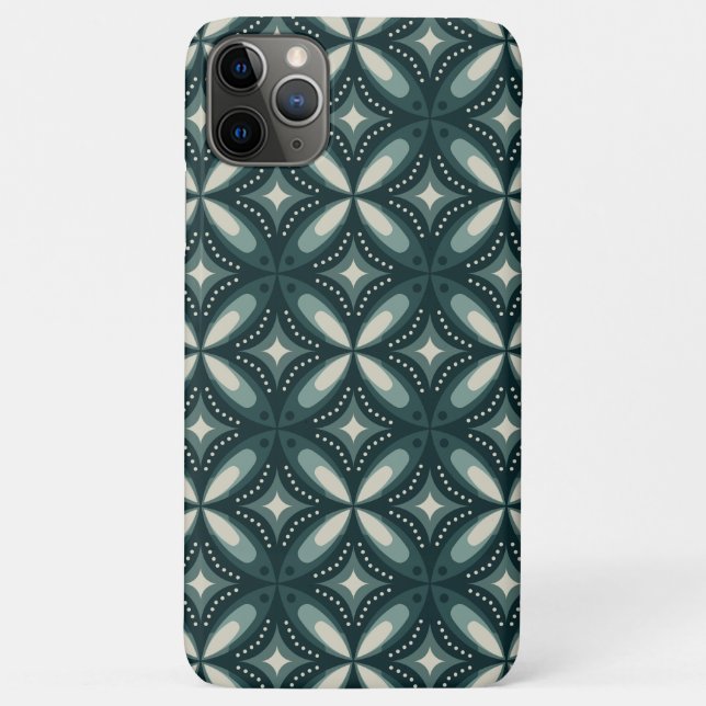 Funda De Case-Mate Para iPhone formas verdes retro (Reverso)